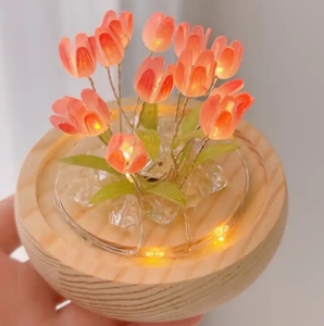 LED eterno DIY flores luces de noche lámpara de mesa 3D decoración de fiesta de cumpleaños regalos del Día de San Valentín lámpara de noche para decoración de habitación - Product Image 6