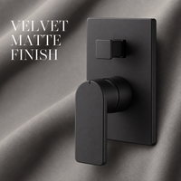 Ensemble de douche AMAXO anti-traces de doigts noir mat, système de douche encastré, adapté aux hôtels et aux villas