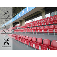 Chaises pliantes en plastique pour sports de plein air, siège de stade rembourré