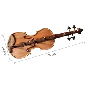 Thiết Kế Mới Trang Trí Móc Bằng Gỗ Violin Tường Móc Mô Phỏng Violin Móc