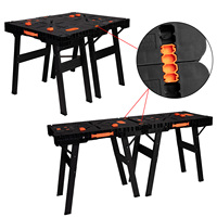 Vertak plastique pliable bancs de travail du bois robuste établi portable capacité de 1000lbs table de travail pliable robuste