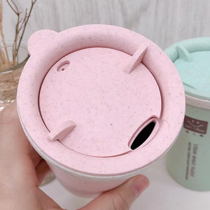 Offre Spéciale gobelet réutilisable écologique Portable tasse de voyage minimaliste personnalisée pour café retour école paille de blé tasse puissante - Product Image 4