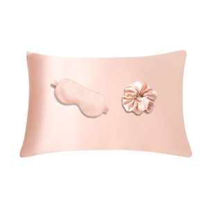 Set de Lujo Más Vendido a Precio Mayorista: Antifaz para Dormir, Funda de Almohada y Coletero para el <span class=keywords><strong>Cabello</strong></span>, 100% Seda, Tejido Sólido, para Hogar Moderno - Product Image 1