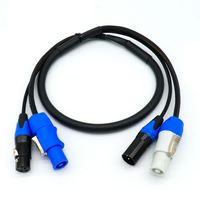 Câble d'alimentation 3m Powercon/XLR Combi Cable 3pin Hybrid Jumper Lighting for Stage Events Entertainment Moving Head