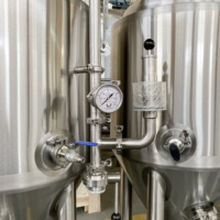 Fermenteur conique en acier inoxydable de 100 L avec raccords de carbonatation, réservoir de fermentation compact de 1 HL pour microbrasserie et brasserie artisanale