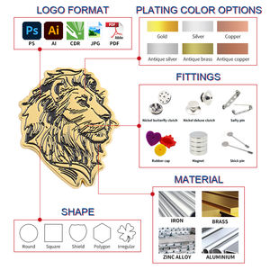 ライオンズクラブエナメルピンライオンブローチピンメーカーカスタム収集可能金金属ソフト - Product Image 4