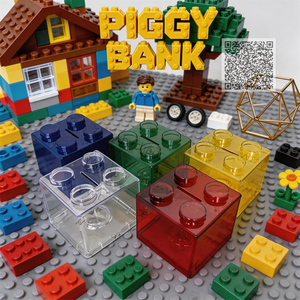 Regalo di Natale Perfetto, Salvadanaio Stile Mattoncini da Costruzione, Divertente Contenitore per Monete, Decorazione per Casa e Ufficio, Regalo per Amici e Famiglia - Product Image 2