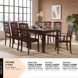 READY STOCK <b>Dining</b> Table and <b>Chair</b> JPS 210064 Modern Rubber Wood High Durability Furniture Design Malaysia - Product Image 2