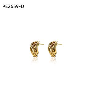 เอมี่ เอมี่ แฟชั่นต่างหูสตั๊ด PE2659 ชุบเงินรูปทรงเรขาคณิตของขวัญเครื่องประดับสตรี - Product Image 2