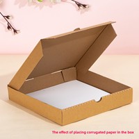 Pochettes à pizza jetables ondulées de 6 à 12 pouces, résistantes à la graisse et absorbant l'huile, en papier épais pour la manipulation et le transport