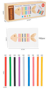 Couleur des enfants correspondant au bâton d'os <span class=keywords><strong>de</strong></span> poisson <span class=keywords><strong>Maria</strong></span> <span class=keywords><strong>Montessori</strong></span> aides pédagogiques <span class=keywords><strong>Montessori</strong></span> formation <span class=keywords><strong>de</strong></span> mouvement fin jouet éducatif précoce - Product Image 6