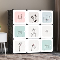 Armario de cubo multiusos de plástico modular, estante de exhibición de bricolaje