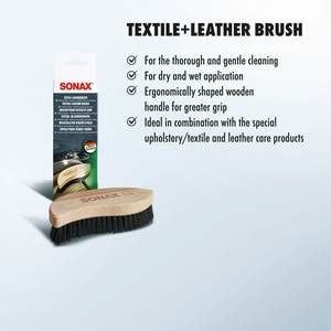 Brosse pour textiles et cuir de voiture, 1 pièce, poils doux pour le nettoyage des sièges et des tissus d'ameublement - Product Image 2