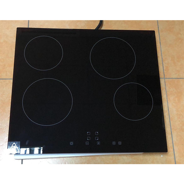 60cm Infrared Cooker 4 Cooking Zones 9 Power Levels Touch Control Built-in Glass Ceramic Hob