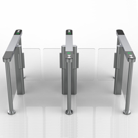 Barrera Electrónica Abatible, Torniquetes con Código QR/Reconocimiento Facial, Escáner de Código de Barras, Sistema de Control de Acceso a Puertas, Motor sin Escobillas
