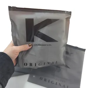 HIgh Quality Custom Compostable Black Matte Frosted Zip Seal Ziplock Plastic Packaging Bags For Clothing