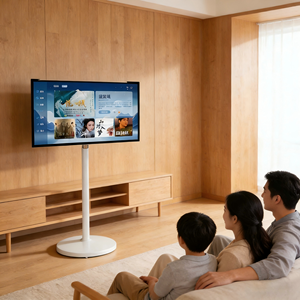 Téléviseur mobile 32 pouces intelligent à écran LCD, style StandbyMe, sans fil, alimenté par batterie, sur roulettes, pour cuisine, yoga, streaming en extérieur - Product Image 1