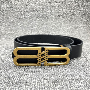 <span class=keywords><strong>Ceinture</strong></span> Femme Personnalisée à Boucle Double <span class=keywords><strong>B</strong></span>, <span class=keywords><strong>Ceinture</strong></span> en Cuir Décorative Tendance pour Jeans et Pantalons Décontractés - Product Image 1