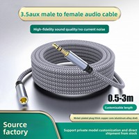 Cable de Extensión de Audio de 3.5mm Macho a Hembra, Compatible con Micrófonos de Computadora, Auriculares y Karaoke