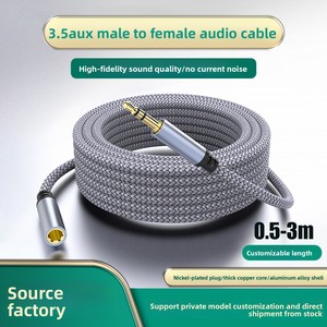 Câble d'extension <span class=keywords><strong>audio</strong></span> 3,5 mm mâle-femelle, compatible avec les microphones d'ordinateur, les casques et le chant KTV - Product Image 2