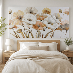 Dipinto a Olio Astratto Moderno con Fiori, <span class=keywords><strong>Arte</strong></span> Murale Floreale 3D Fatta a Mano su Tela per Decorazione Alberghiera - Product Image 2