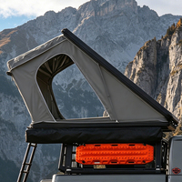 Tente de toit triangulaire portable en aluminium pour pick-up 4x4, imperméable et à coque rigide
