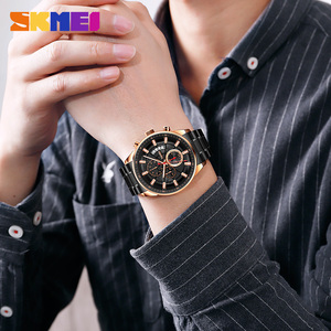 SKMEI 9285 Reloj de pulsera resistente al agua luminoso para hombre de lujo Reloj de cuarzo real analógico Resistente al agua Crono de 3 bar - Product Image 6