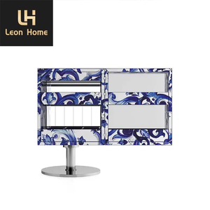 Armadietto di lusso in metallo specchio Home Bar in metallo lucidato mobili in legno per soggiorno in vetro - Product Image 2