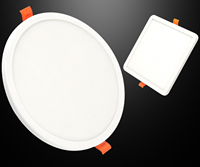 6w 12w 18w 24w 2 en 1 LED panneau lumineux encastré rond Plat carré Downlight A Mené Le Voyant De Plafond
