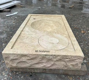 <span class=keywords><strong>Lavabo</strong></span> redondo de <span class=keywords><strong>piedra</strong></span> para baño, <span class=keywords><strong>lavabo</strong></span> de mármol <span class=keywords><strong>beige</strong></span> hecho a mano - Product Image 2