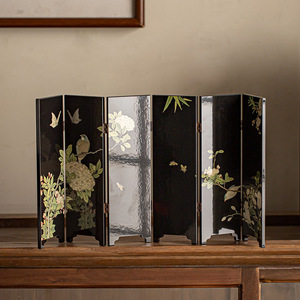 โต๊ะน้ำชาแบบสองด้านลายดอกไม้เคลือบเงา ของตกแต่งบ้าน กล่องของขวัญ - Product Image 1