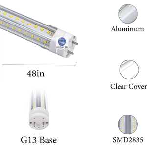 Tube <span class=keywords><strong>LED</strong></span> T8 G13 Bi-Pin en forme de V de 24 pouces (600 mm, 60 cm, 0,6 m) 9W 6000K Blanc Froid, double extrémité, en aluminium et PC - Product Image 3