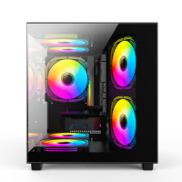 New Full Tower ATX Computer Case Steel Aluminum Alloy Tempered Glass Side Panel 360 Water Cooling Front/Rear/Top Ports