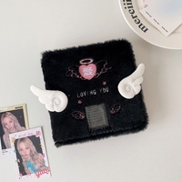 A7 Engel-Aufkleber-Album, Flauschiges 3-Zoll Sofortbild-Aufbewahrungsbuch, Idol-Fan-Kartenhalter