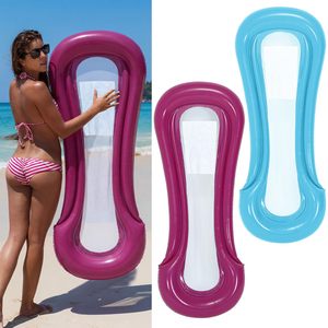 Fun Inflatable Pool Lounger Float <b>Hammock</b> for Adults Comfortable Floating Chair 23x62 Inch Swimming Pool Beach Relaxation Purple - Product Image 6