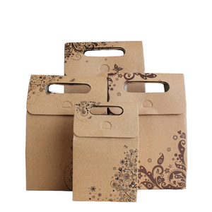Bolsas de Regalo de Papel Kraft de Lujo Ecológicas al por Mayor para Bodas, Eventos Navideños, con Logotipo Personalizado en Relieve, Cinta de Supermercado - Product Image 1