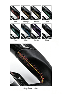 Volant de voiture sport en cuir et fibre de carbone à fond plat personnalisé pour <span class=keywords><strong>Audi</strong></span> S6 S7 A4 A5 A6 A7 Q3 Q5 <span class=keywords><strong>A3</strong></span> S3 S8 R8 2015 2016 - Product Image 6
