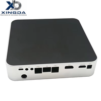 Boîtier de protection en alliage d'aluminium pour mini-PC, châssis fin à coins arrondis pour ordinateur de contrôle industriel NUC sans ventilateur