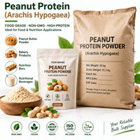 Poudre de protéines d'arachide pour beurre de cacahuète en poudre, barres nutritionnelles de boulangerie, qualité alimentaire, sans OGM, vente en gros en vrac