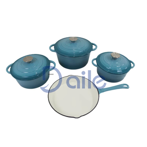 <span class=keywords><strong>Set</strong></span> di Pentole Minimalista in Ghisa Smaltata Colorata, Multifunzione Antiaderente, <span class=keywords><strong>Set</strong></span> di Casseruole - Product Image 3