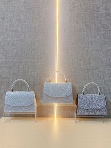 Nouveau Sac à Main Carré de Célébrité Tanjing en Polyester avec Rabat et Strass, Style Urbain Français, Simplicité Urbaine, Sac à Bandoulière - Product Image 4