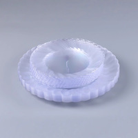Assiettes jetables en plastique de 6, 7, 9 et 1025 pouces, de couleur unie, style moderne et minimaliste, pour salades de fruits