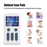 Appareil TENS EMS 2 canaux, 25 modes, machine de thérapie pour soulager la douleur, masseur TENS rechargeable pour la thérapie de la douleur du corps, des bras et des jambes