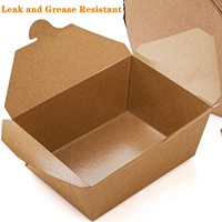 Einweg abbaubares Mittagessen Bento Box Kraft papier zum Mitnehmen Verpackung Glänzende Matt laminierung für Lebensmittel nudeln Bio-freundliche Früchte