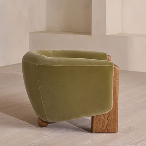 Muebles de lujo privados hechos a medida, sillón decorativo <span class=keywords><strong>tapizado</strong></span> en terciopelo Lichen para sala de estar moderna. - Product Image 6