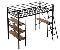 Lit superposé moderne personnalisable en métal, mobilier gain de place pour adultes et adolescents, appartement, maison, service OEM