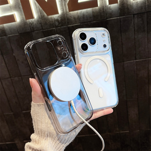 เคสโทรศัพท์ใสกันกระแทก ไม่เหลือง  แบบแม่เหล็กอัจฉริยะ สำหรับ iPhone 14 15 16 17 Pro <span class=keywords><strong>Max</strong></span>  วัสดุโพลีคาร์บอเนต - Product Image 4