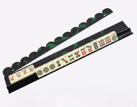 Lot de 4 supports et poussoirs pour tuiles de Mahjong, supports tout-en-un en acrylique, supports magnétiques pour organiser les tuiles