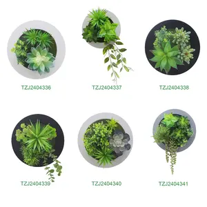 Tizen Hot Sale Wall-mounted Fake Green Bonsai Artificial Succulent Plants For Indoor Or Outdoor Decoration