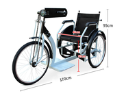 Fauteuil roulant pliable à trois roues à manivelle, tricycle manuel pour handicapés